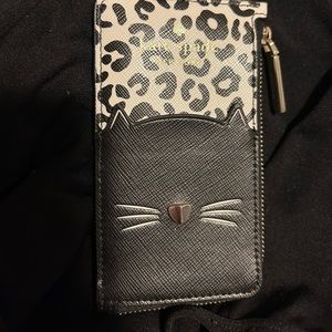 Kate Spade Meow Card Case Lanyard NWT